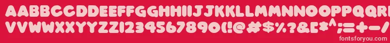 Шрифт Play time Italic – розовые шрифты на красном фоне
