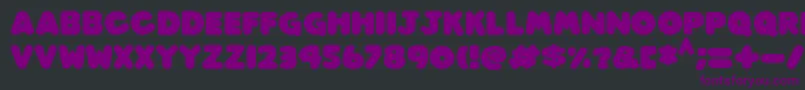フォントPlay time Italic – 黒い背景に紫のフォント