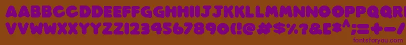 Play time Italic Font – Purple Fonts on Brown Background