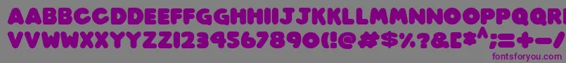 Play time Italic-Schriftart – Violette Schriften auf grauem Hintergrund