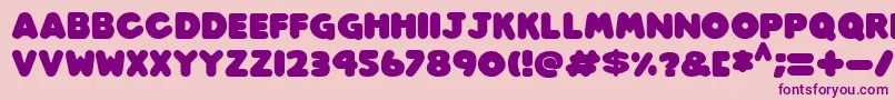 Play time Italic-fontti – violetit fontit vaaleanpunaisella taustalla