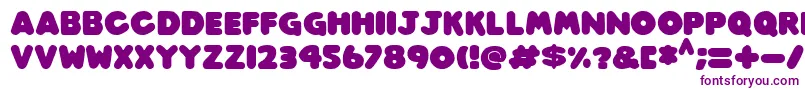 フォントPlay time Italic – 白い背景に紫のフォント