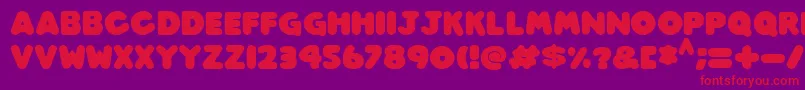 フォントPlay time Italic – 紫の背景に赤い文字