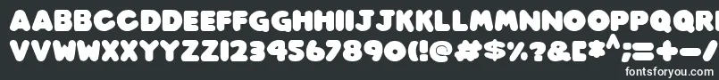 Шрифт Play time Italic – белые шрифты на чёрном фоне