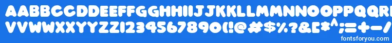 Шрифт Play time Italic – белые шрифты на синем фоне