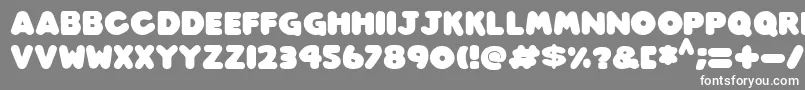 フォントPlay time Italic – 灰色の背景に白い文字