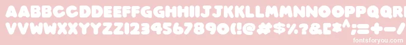 Play time Italic Font – White Fonts on Pink Background
