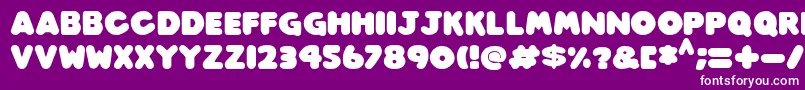 フォントPlay time Italic – 紫の背景に白い文字