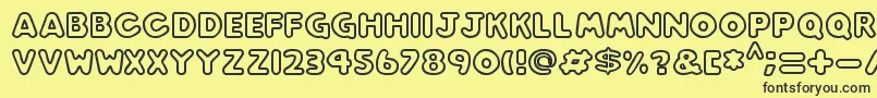 Play time Font – Black Fonts on Yellow Background