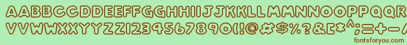 Play time Font – Brown Fonts on Green Background