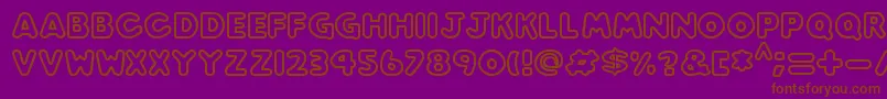 Play time Font – Brown Fonts on Purple Background