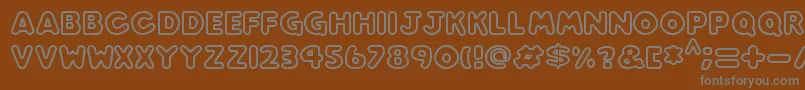 Play time-Schriftart – Graue Schriften auf braunem Hintergrund