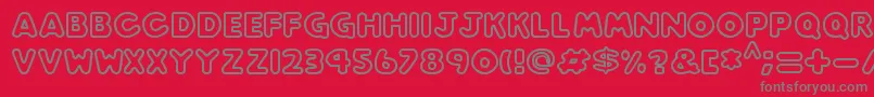 Play time Font – Gray Fonts on Red Background