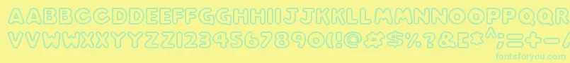 Play time Font – Green Fonts on Yellow Background