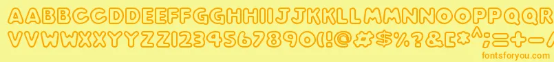 Play time Font – Orange Fonts on Yellow Background