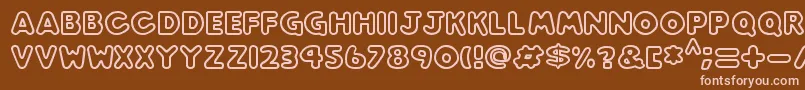 Play time Font – Pink Fonts on Brown Background