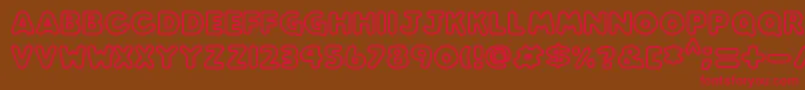 Play time Font – Red Fonts on Brown Background