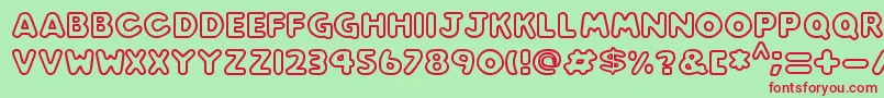 Play time Font – Red Fonts on Green Background