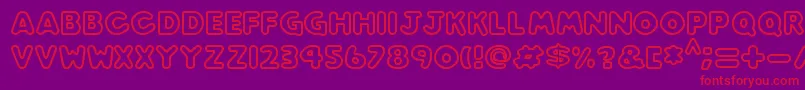 Play time Font – Red Fonts on Purple Background