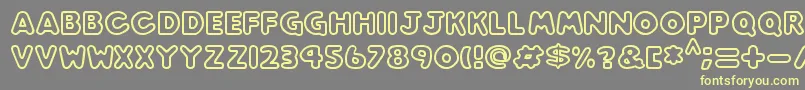 Play time-Schriftart – Gelbe Schriften auf grauem Hintergrund