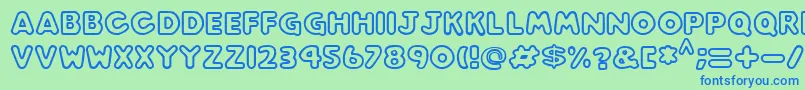 Play time Font – Blue Fonts on Green Background