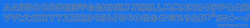 Play time Font – Gray Fonts on Blue Background