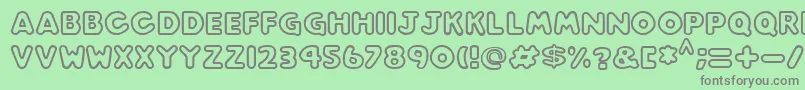 Play time Font – Gray Fonts on Green Background