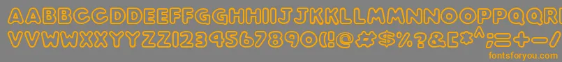 Play time Font – Orange Fonts on Gray Background