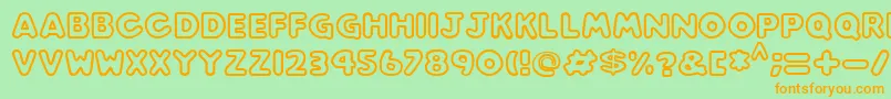Play time Font – Orange Fonts on Green Background
