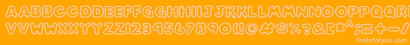 Czcionka Play time – różowe czcionki na pomarańczowym tle