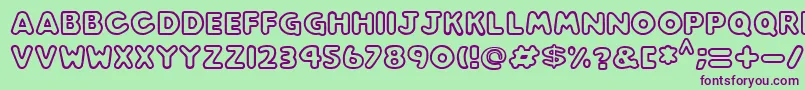 Play time Font – Purple Fonts on Green Background