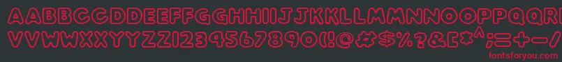 Play time Font – Red Fonts on Black Background
