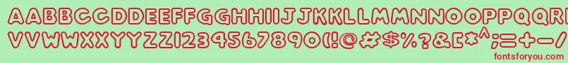 Play time Font – Red Fonts on Green Background