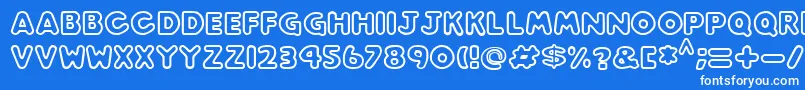 Play time Font – White Fonts on Blue Background