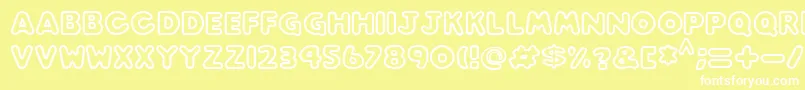 Play time Font – White Fonts on Yellow Background