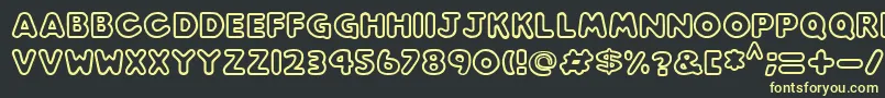 フォントPlay time – 黒い背景に黄色の文字
