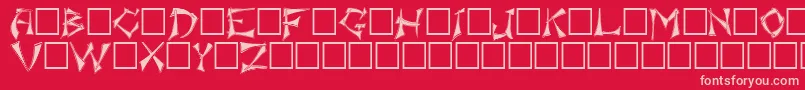 Floralis Font – Pink Fonts on Red Background