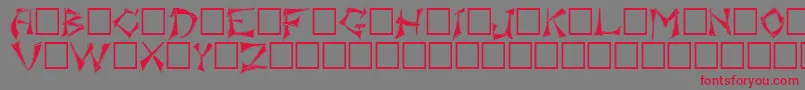 Floralis-Schriftart – Rote Schriften auf grauem Hintergrund