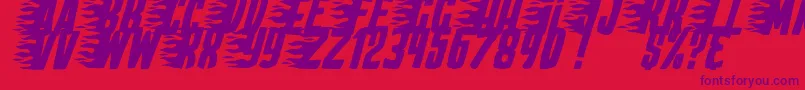 Play With Fire Font – Purple Fonts on Red Background