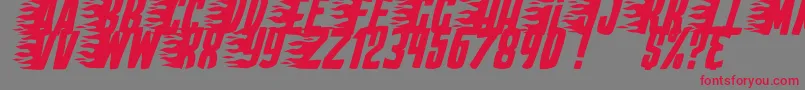 フォントPlay With Fire – 赤い文字の灰色の背景