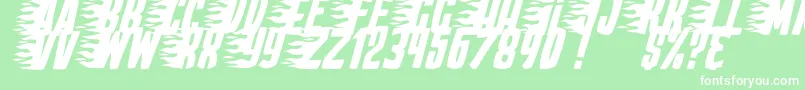 Play With Fire Font – White Fonts on Green Background
