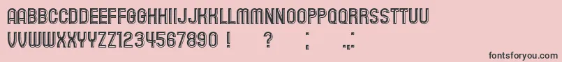 Fonte Playback Bold – fontes pretas em um fundo rosa