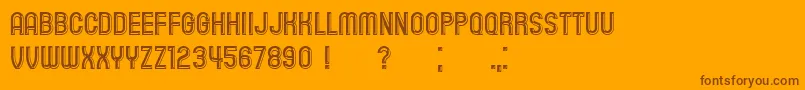 フォントPlayback Bold – オレンジの背景に茶色のフォント