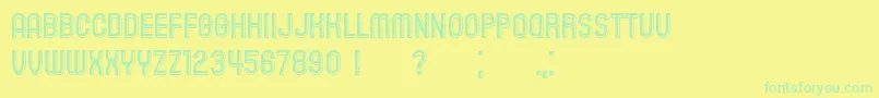 Шрифт Playback Bold – зелёные шрифты на жёлтом фоне