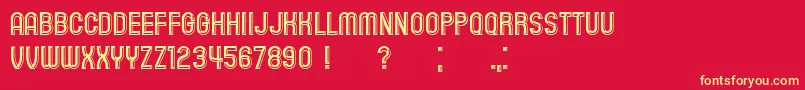 Playback Bold Font – Yellow Fonts on Red Background