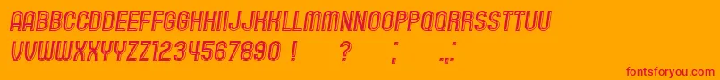 Playback BoldItalic Font – Red Fonts on Orange Background