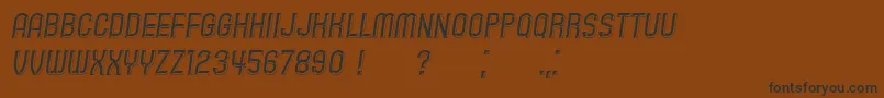Playback Italic Font – Black Fonts on Brown Background