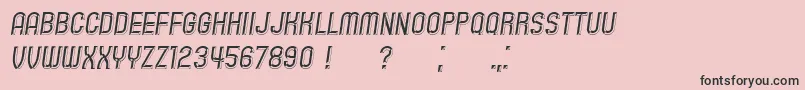 Playback Italic Font – Black Fonts on Pink Background
