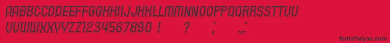 fuente Playback Italic – Fuentes Negras Sobre Fondo Rojo