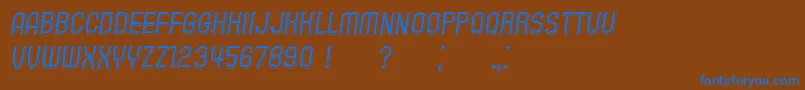 Playback Italic Font – Blue Fonts on Brown Background